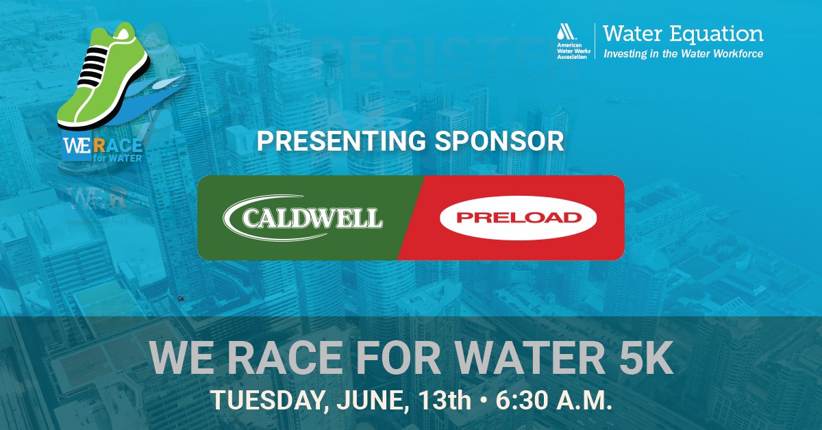 awwa's tweet photo. AWWA’s philanthropy, #WaterEquation, is the proud beneficiary of Caldwell Preload’s generosity. @CaldwellTnksInc is a presenting sponsor of Water Equation’s annual #WERACE for Water event supporting Community Engineering Corps.
#ThankYou #CECorps https://t.co/XujyRwLWP9