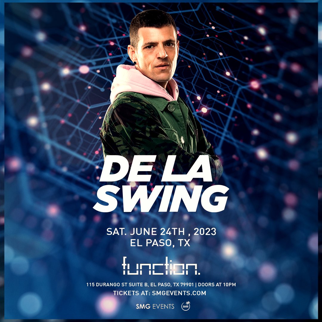 SMGEVENTS's tweet photo. [Announcement] DE LA SWING brings the Party to the Function Closing Series on Saturday June 24th 🔊

Presale tickets ON SALE NOW via https://t.co/WvTHVARrCy 🎟️ https://t.co/BI2KSWU7fU