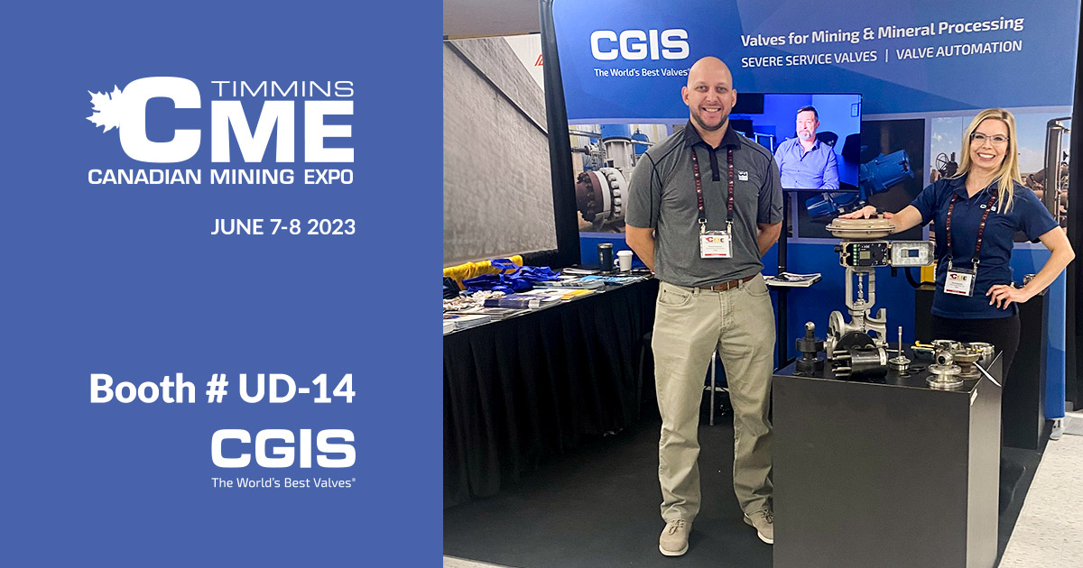 Join our experts Kevin Niebergall, Carrie Boutilier and Patryk Puszkarek at the CME Upper Deck booth # 14 to learn more about Severe Service Valves and Valve Automation in Mining and Mineral Processing.

#CanadianMiningExpo #Mining #SevereService #Valves #ValveService