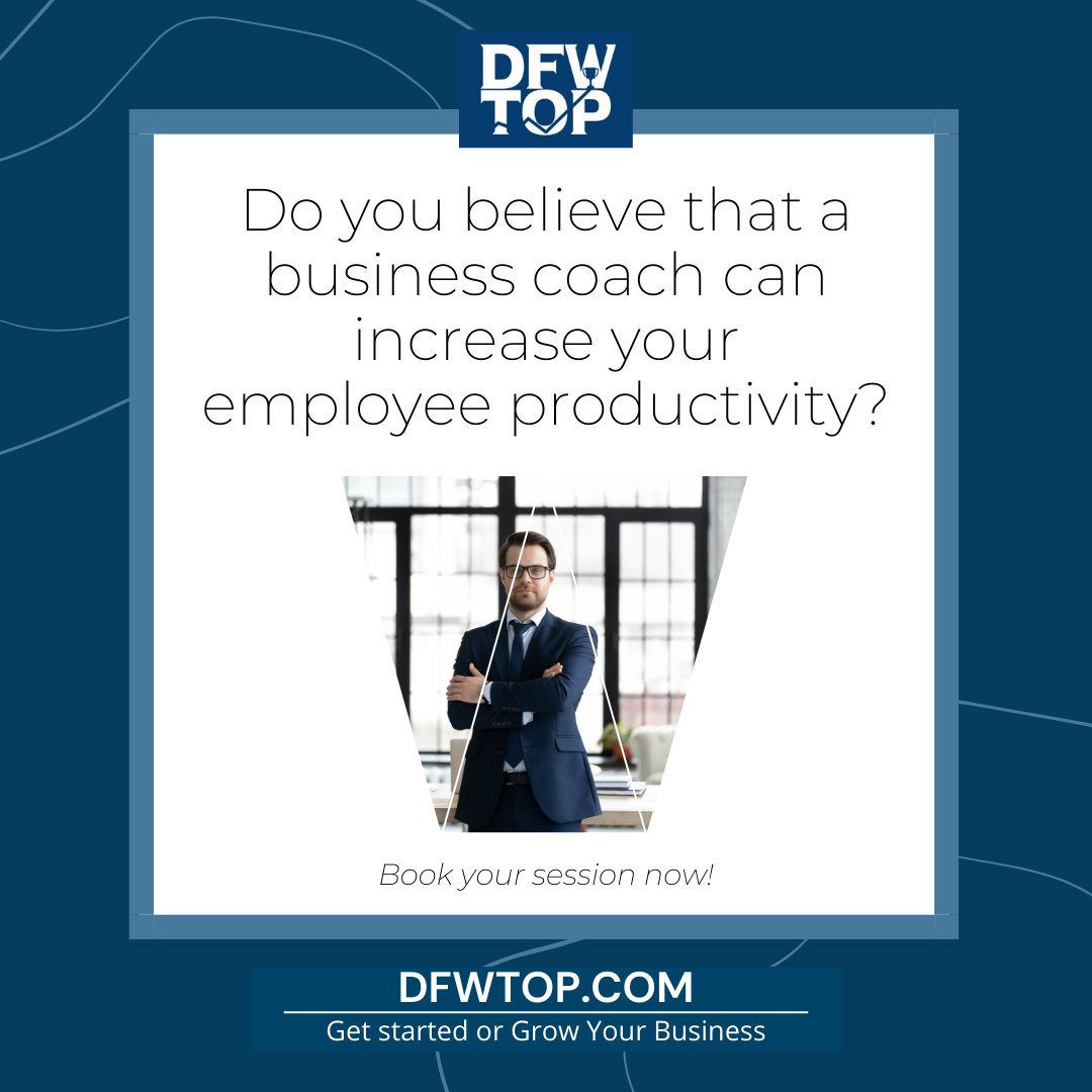 dfwtopbusiness's tweet image. Boosting Productivity with a Business Coach: Unleash Your Team&apos;s Full Potential!
#ProductivityBoost
#BusinessCoaching
#MaximizePerformance
#TeamEmpowerment
#UnlockingPotential
#WorkplaceSuccess
#LeadershipDevelopment
#EmployeeEngagement
#ProfessionalGrowth
#SuccessThroughCoaching