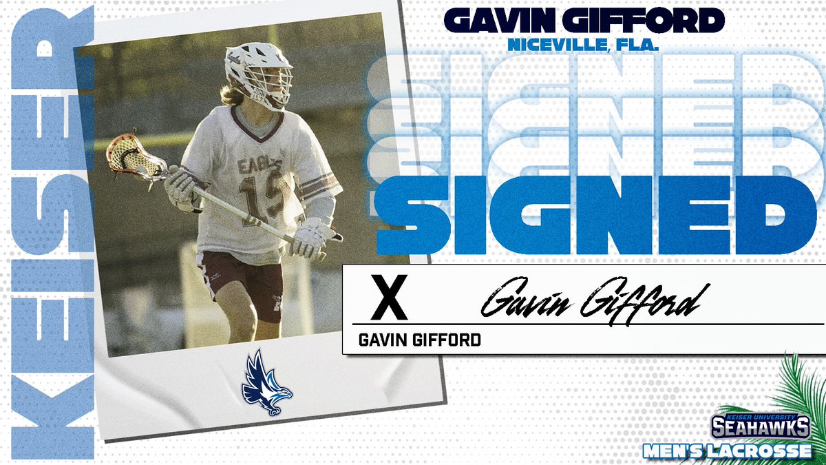 Excited to Welcome Gavin Gifford to the @kuseahawks Nation! Gavin will join the Seahawks this fall. #floridalacrosse 🍊🦅🌴🥍#kuseahawks #nli #unfinishedbusiness #noexcuses #comeflywithus 🦅🥍🌴