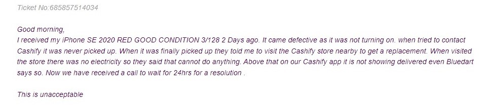 Rahulbj199's tweet image. @Cashify_  #cashifyscam #cashifyworst @CashifyBusiness 
the first photo is mail i sent to cvashify which describes what happened at first . I also concluded that there was some internal issue as shown in the second photo