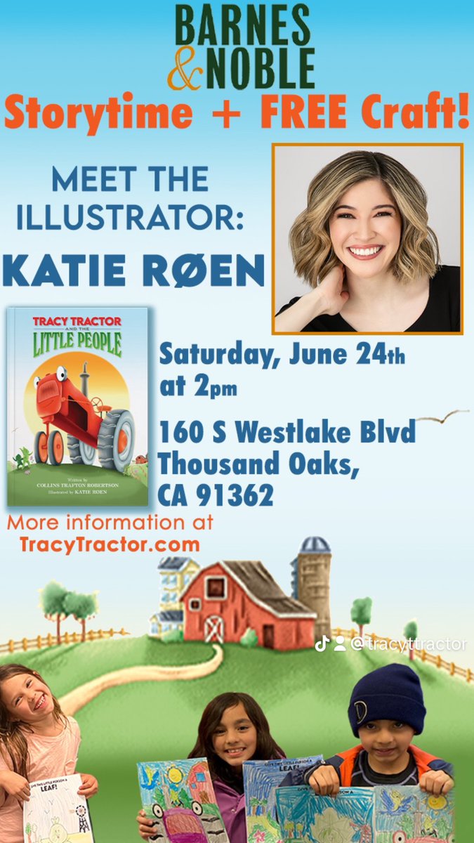 🚜 🥬 Join us for a fun day of storytime, free crafts, and book signings at Barnes & Noble in Thousand Oaks!

#tracytractor #fyp #foryou #foryoupage #explore #explorepage #reels #viral #viralvideo #trending #kidsevent #event #funevent #eventnearme #la #lakids #socalkids