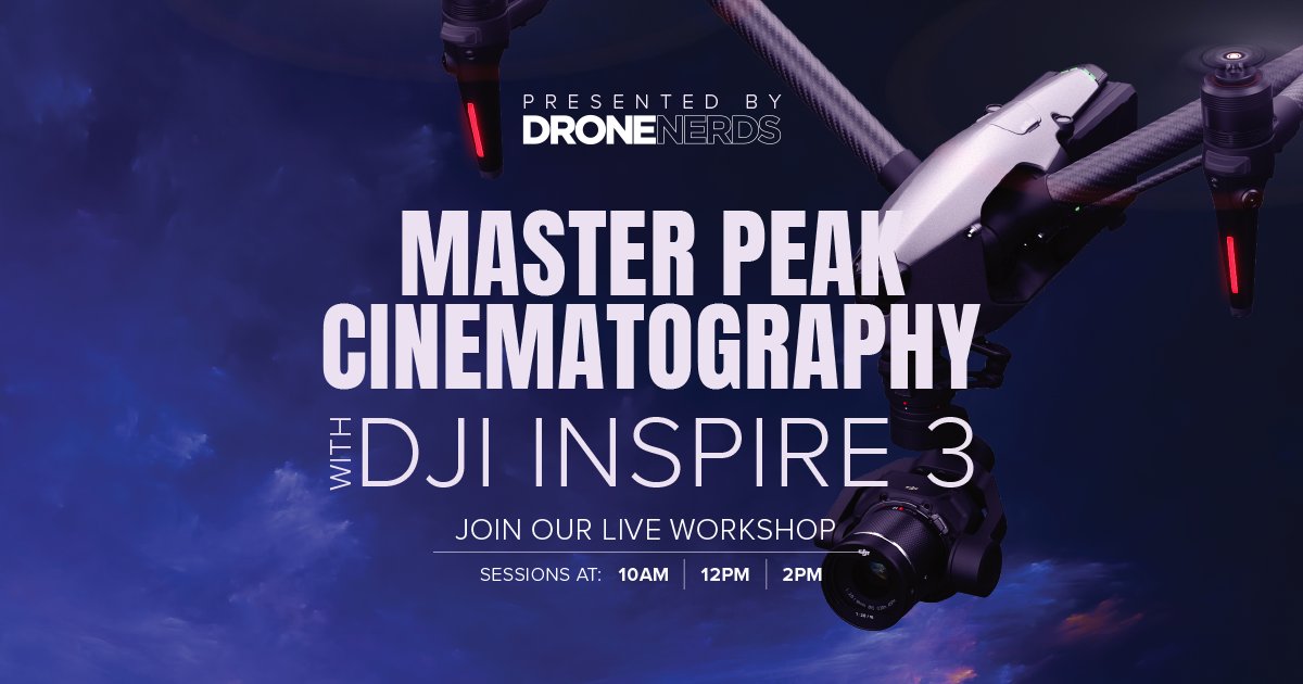 We are just 3 days away from our #Inspire3 Live Workshop 'Master Peak Cinematography' on June 10th in #DJI Wynwood. Reserve your spot in one of the three sessions now! hubs.li/Q01SnsRv0