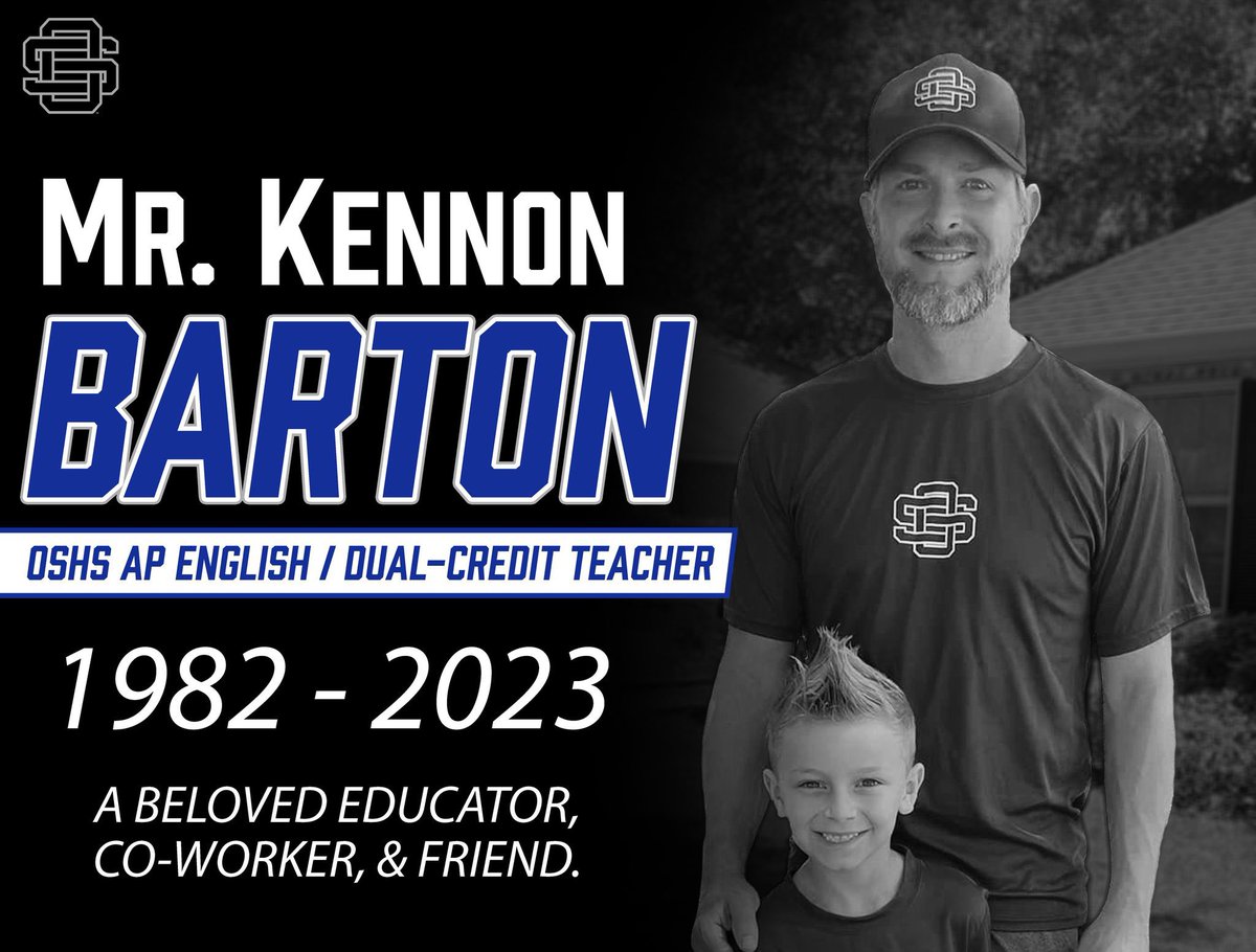 Ocean Springs School District is saddened to learn of the passing of beloved OSHS teacher, Mr. Kennon Barton.

Words do not do justice to what Mr. Barton meant to his coworkers and our students. He was truly kind and genuinely cared for every individual that walked our halls.