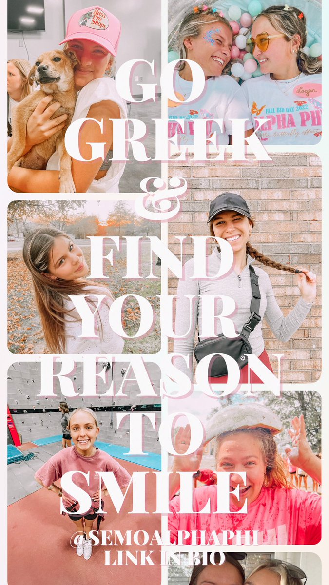 Go greek &amp; find your smile 😊✨💖