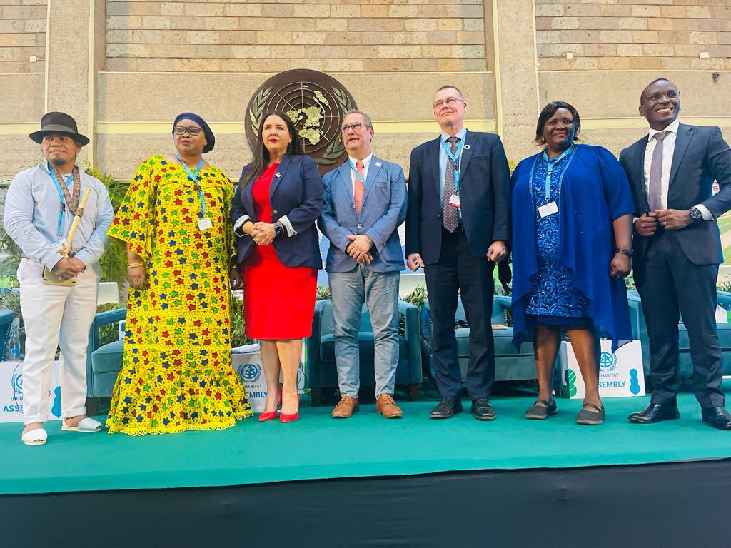 LoweMayor's tweet image. I participated at the High Level Interactive Strategic Dialogue on the Special Theme of the 2nd session of the #UNHabitatAssembly. I described the ways in which #Banjul employs to ensure Gender mainstreaming is integrated into local governance and implementation of #SDGgoals.