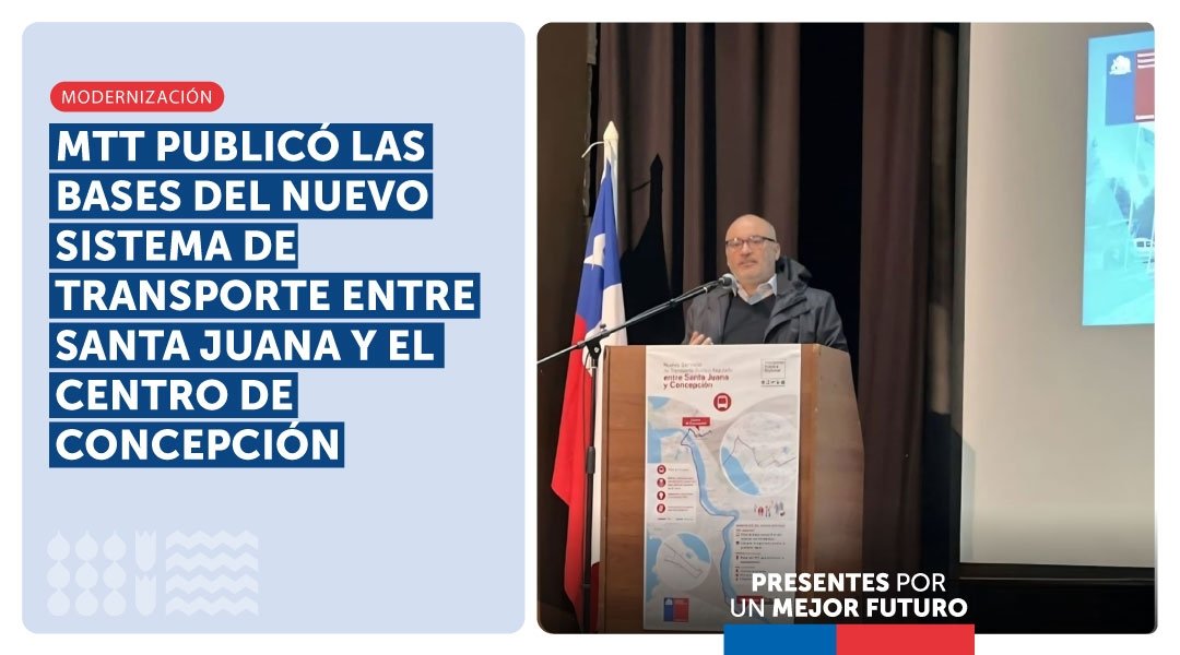 DTPRegional's tweet image. Un nuevo servicio de transporte público de buses regulados de alto estándar🚏🚌,  permitirá a los/as
 vecinos/as de Santa Juana llegar al centro de Concepción de forma directa, segura y cómoda. 

Conoce más en👇: 

dtpr.gob.cl/noticia?item=b…

#ChileMejorConectado