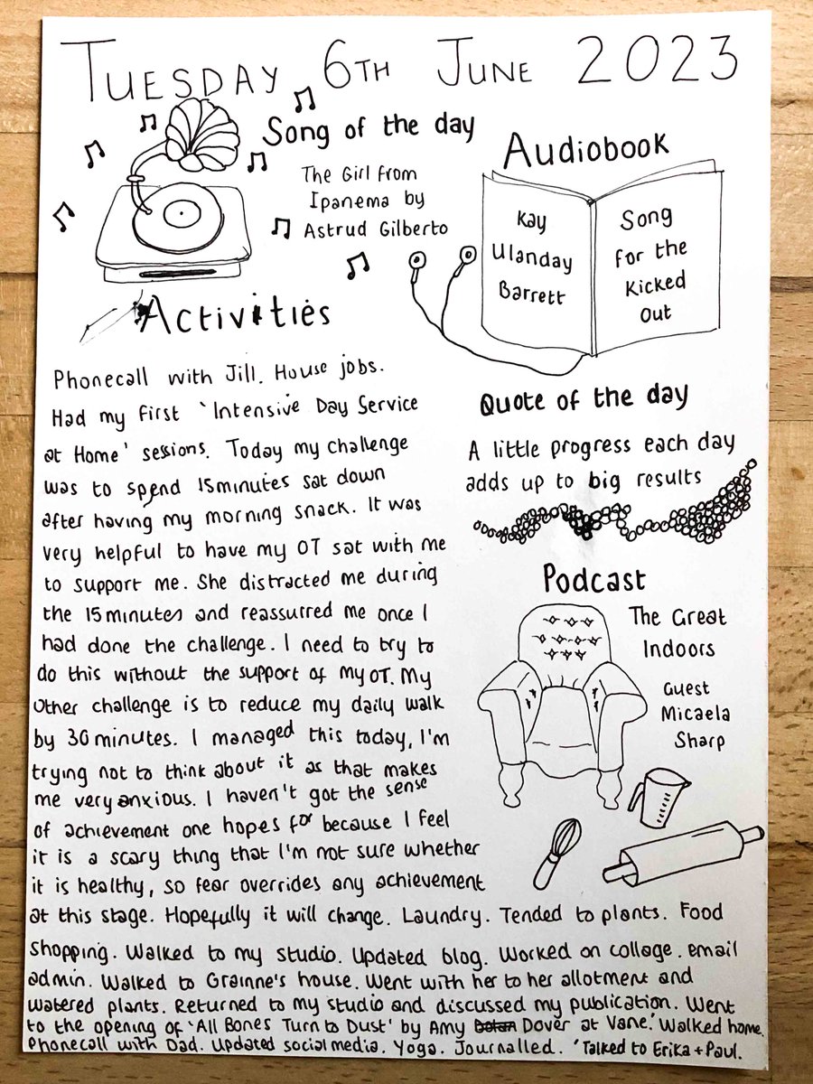Tuesday 6th June 2023 - helenshaddock.blogspot.com/2023/06/tuesda… #art #diary #drawing  #journal #helenshaddock #eatingdistress #eatingdisorder #ocd  #mentalhealth #recovery @MicaelaSharpDes @sophierobinsons @katewatsonsmyth <a href="/VaneGallery/">Vane</a> <a href="/AmyDoverDraws/">Amy Dover</a> <a href="/grainne_gms/">Gráinne Sweeney</a>