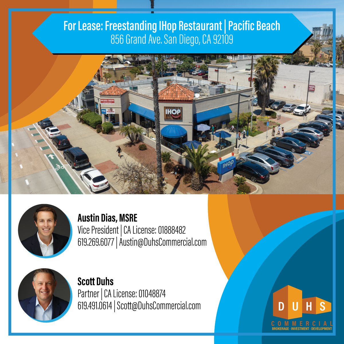 For Lease: Freestanding IHop Restaurant | Pacific Beach

-Top Tourist Destination
-Freestanding Restaurant Opportunity
-Located on the main thoroughfare of Pacific Beach- Grand Ave.

#sandiegorealestate #sandiegcommercialrealestate #downtownsandiego #downtownsd