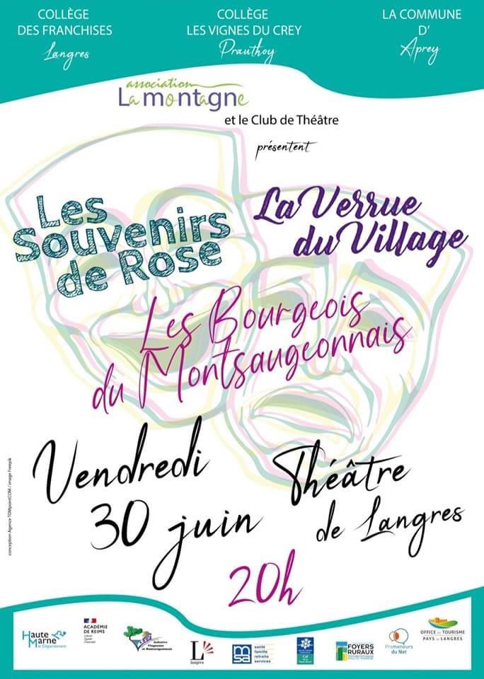 Un beau projet théâtre 🎭 mené par 2 collèges haut-marnais #ClgLesFranchises52  + Les Vignes du Crey à Prauthoy et la commune d’Aprey sous la houlette de l’association La Montagne 👏👏👏 <a href="/AcReims/">Académie de Reims</a> <a href="/LaHauteMarne/">Département de la Haute-Marne</a> #LaVieEstBelleDansLeSudHauteMarne 😀 <a href="/jhm_fr/">jhm</a> <a href="/AnneAnbar/">BARBELIN</a>