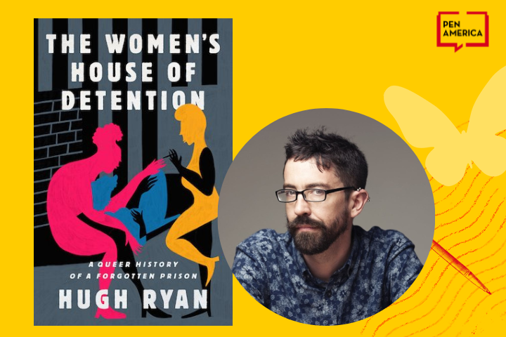 PENamerica's tweet photo. #PrideMonth is a great time to revisit this #WorksOfJustice podcast: @MalcolmTariq interviews @Hugh_Ryan about The New York Women's House of Detention—a fixture of #GreenwichVillage from 1932 to 1974—and its connection to the #Stonewall Uprising of 1969. https://t.co/k2J94jWWpp https://t.co/99EJNq9WR3