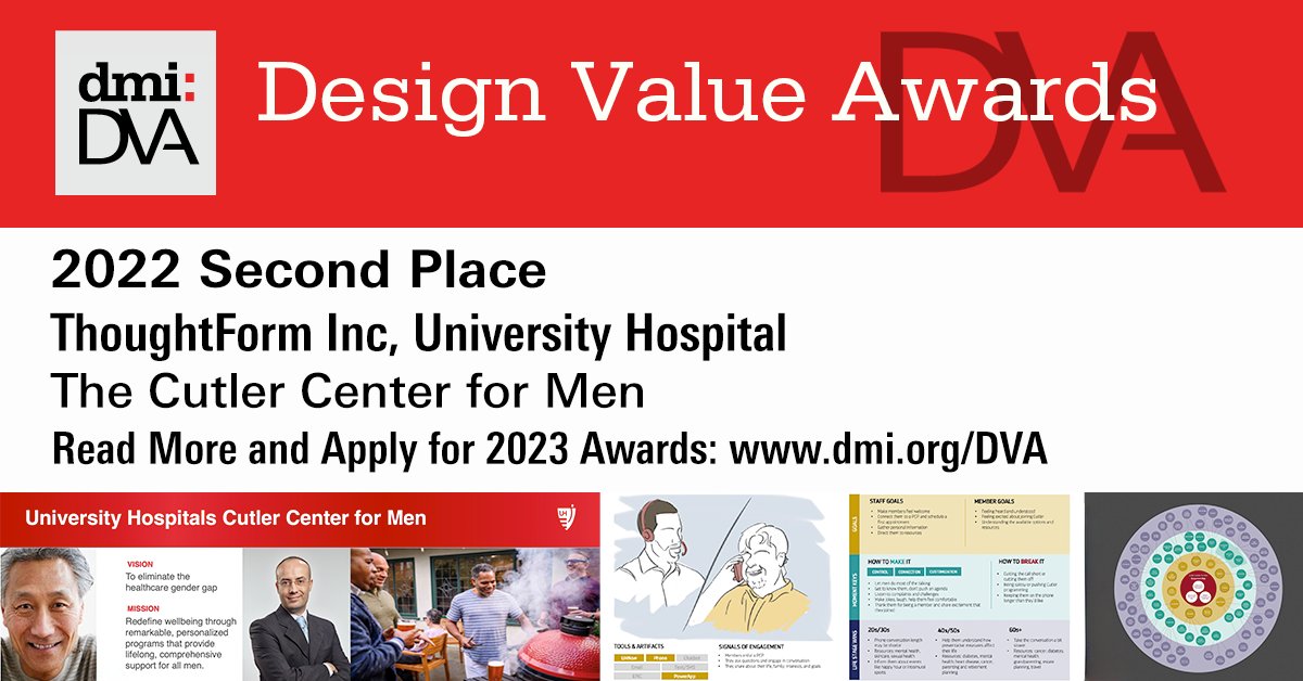 Featured dmi:DVA Winner - Thoughtform, University Hospital - The Cutler Center for Men dmi.org/page/2022DVAUn… #designvalue #designmanagement #designleadership #designinnovation #designexcellence #designaward #design