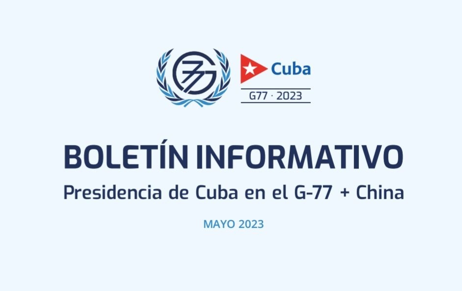 CubaMINREX's tweet photo. Conozca las acciones que se han acometido durante el mes de mayo de 2023 desde la presidencia cubana del G-77 + China.

🔗 https://t.co/oZub2APNPS

#CubaG77 https://t.co/EIz4XcOdYp