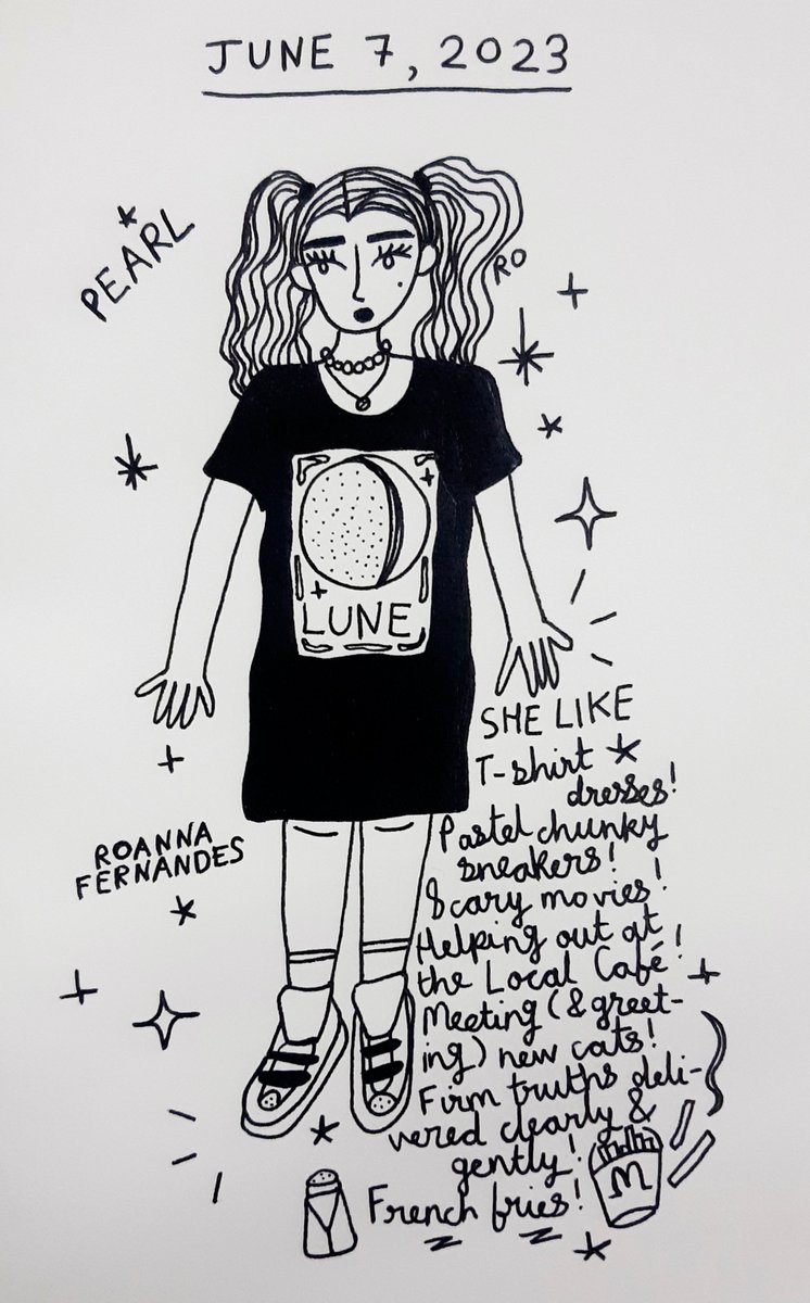 RoannaFernandes's tweet photo. 9️⃣2️⃣ Women of my World: Pearl 

by Roanna Fernandes 

Medium: Youva sketchbook 
Tool: a Trusted black gel-ink pen 

Notice: Made on Canva 

#Clothes #Datenight #Dressingup #June #LittleWomen #Neptunia #RoannaFernandes #studiojupiter #WomenofMyWorld #WomenofMyWorld23 https://t.co/MoiYNc9H01