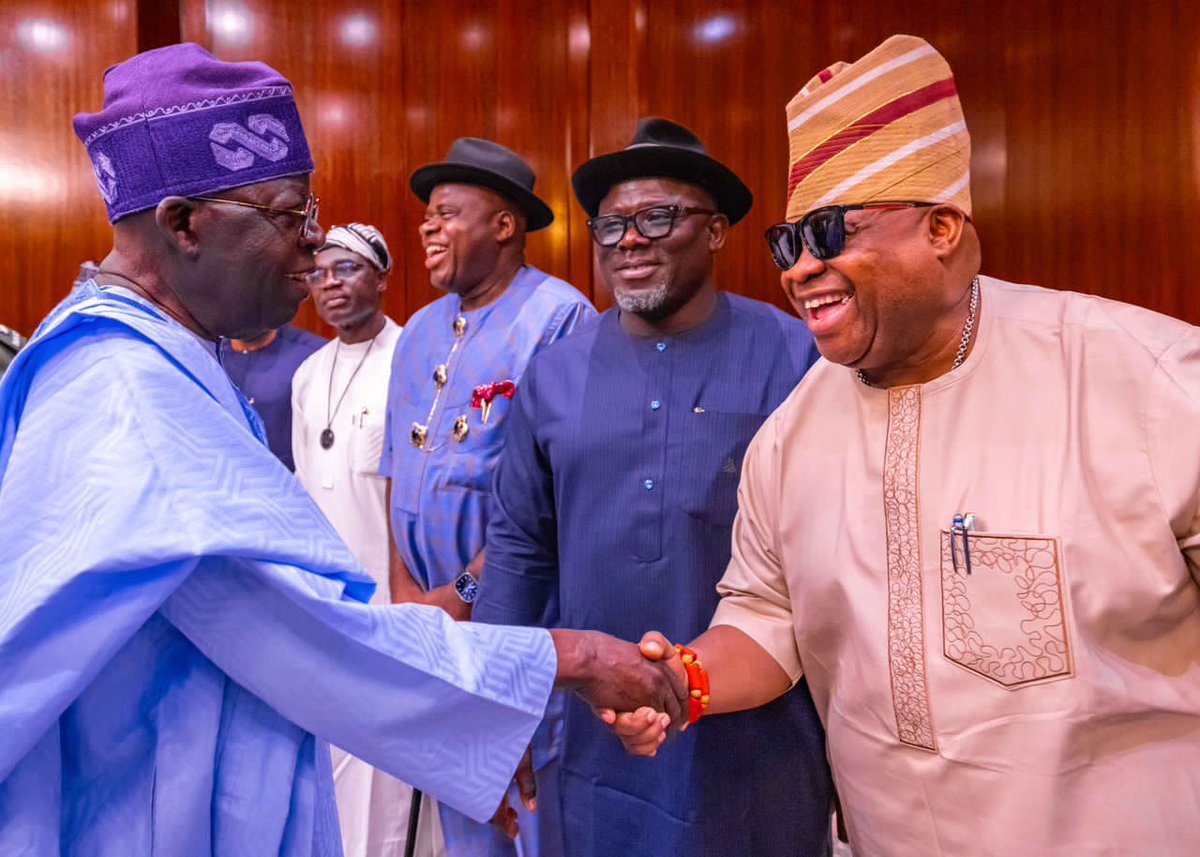 'When We Come In Here, We Should Forget That We Belong To APC, PDP Or LP And Work Together To Ensure Those Who Voted Us See Real Changes That Will Transform Their Lives For Good'

 - President Bola Ahmed Tinubu Tells Governors.