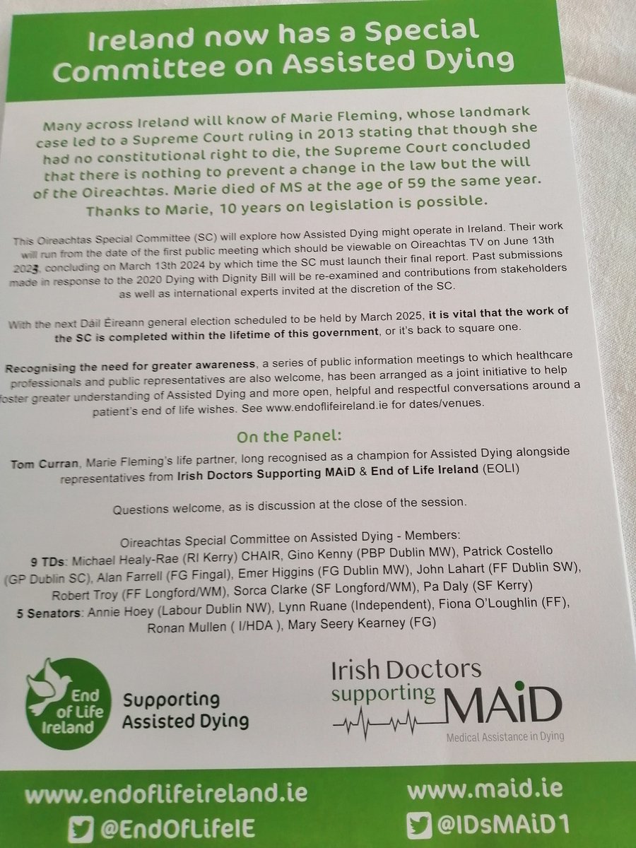 dorfarrelly's tweet photo. It's about choice
It's time
It's fair
It's humane
Ireland is ready
#NotInPain
#NotInSecret
@EndOfLifeIE https://t.co/OOx3C7dOos