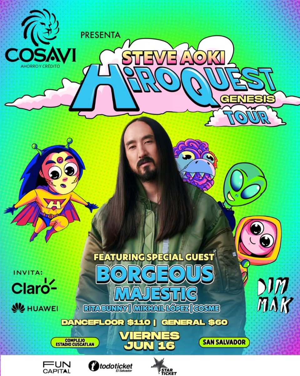 MusicMagazineSV's tweet photo. Tenemos dinámicas para el festival electronico con Steve Aoki, Borgeous y Majestic. 

Revisen nuestro Facebook para ganar entradas. https://t.co/QaVzjW6Sgd
