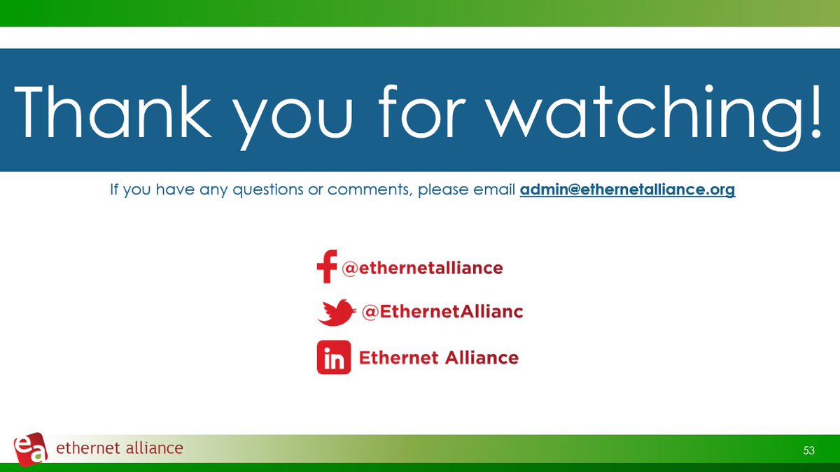 EthernetAllianc's tweet image. We also wanted to thank everyone attending today&apos;s @EthernetAllianc &quot;#Ethernet in #Design&quot; #TechnologyWebinar. The on-demand replay of the presentation will be available soon at our website, so stay tuned: bit.ly/EATechWebinars… #VoiceOfEthernet #100GbpsLaneRate