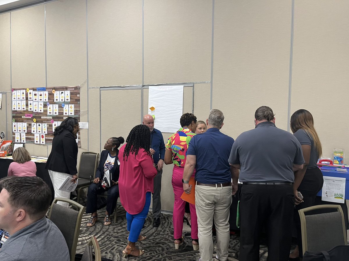 Our ELA elementary team is engaging participants in a hands-on gallery walk to demonstrate literacy resources, while our secondary participants learn about the importance of gradual release of responsibility within the structure of an ELA lesson. Such valuable content! #OCPSILI