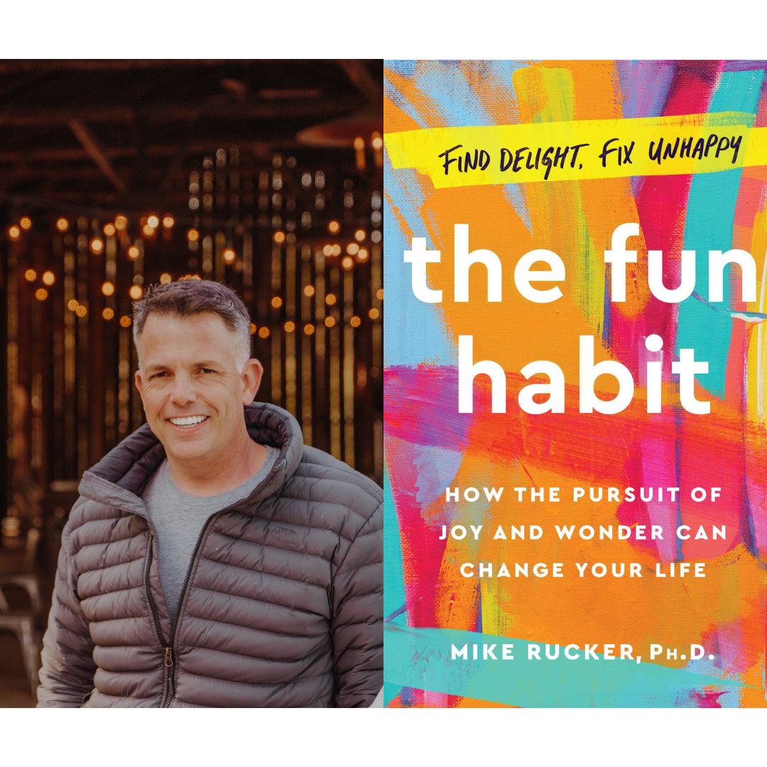 Join us for some joyous conversation with #author @mike.rucker.phd about his newest book, THE FUN HABIT, this afternoon at 2 PM via digital live-stream #TheFunHabit #HaveMoreFun 
Register at ow.ly/zJ4K50Oxe2R
