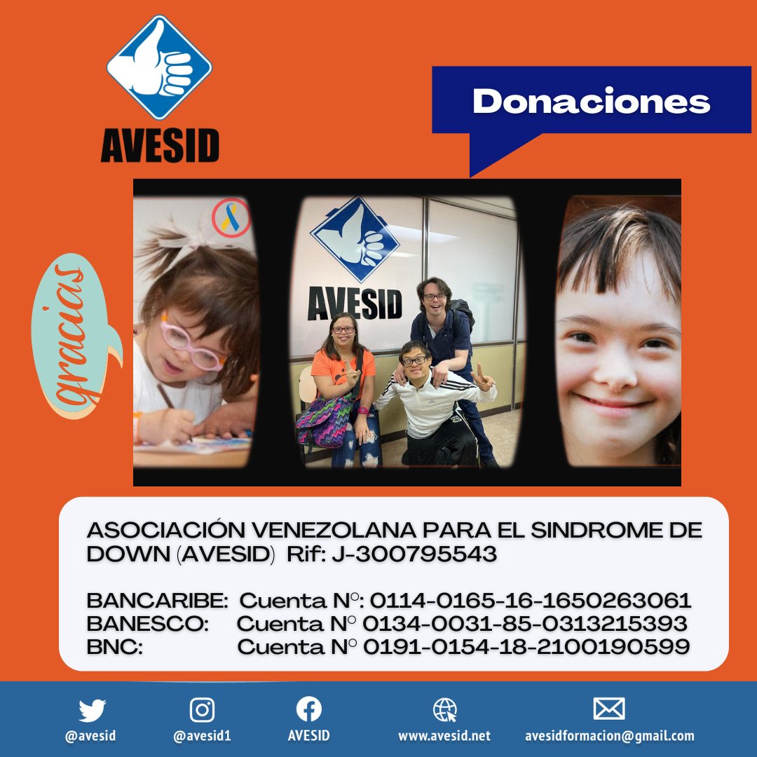 Con tu donación, brindas el apoyo que requieren las personas con síndrome de Down y cualquier discapacidad cognitiva de bajos recursos, ¡Dales tu mano amiga! <a href="/avesid/">AVESID</a>