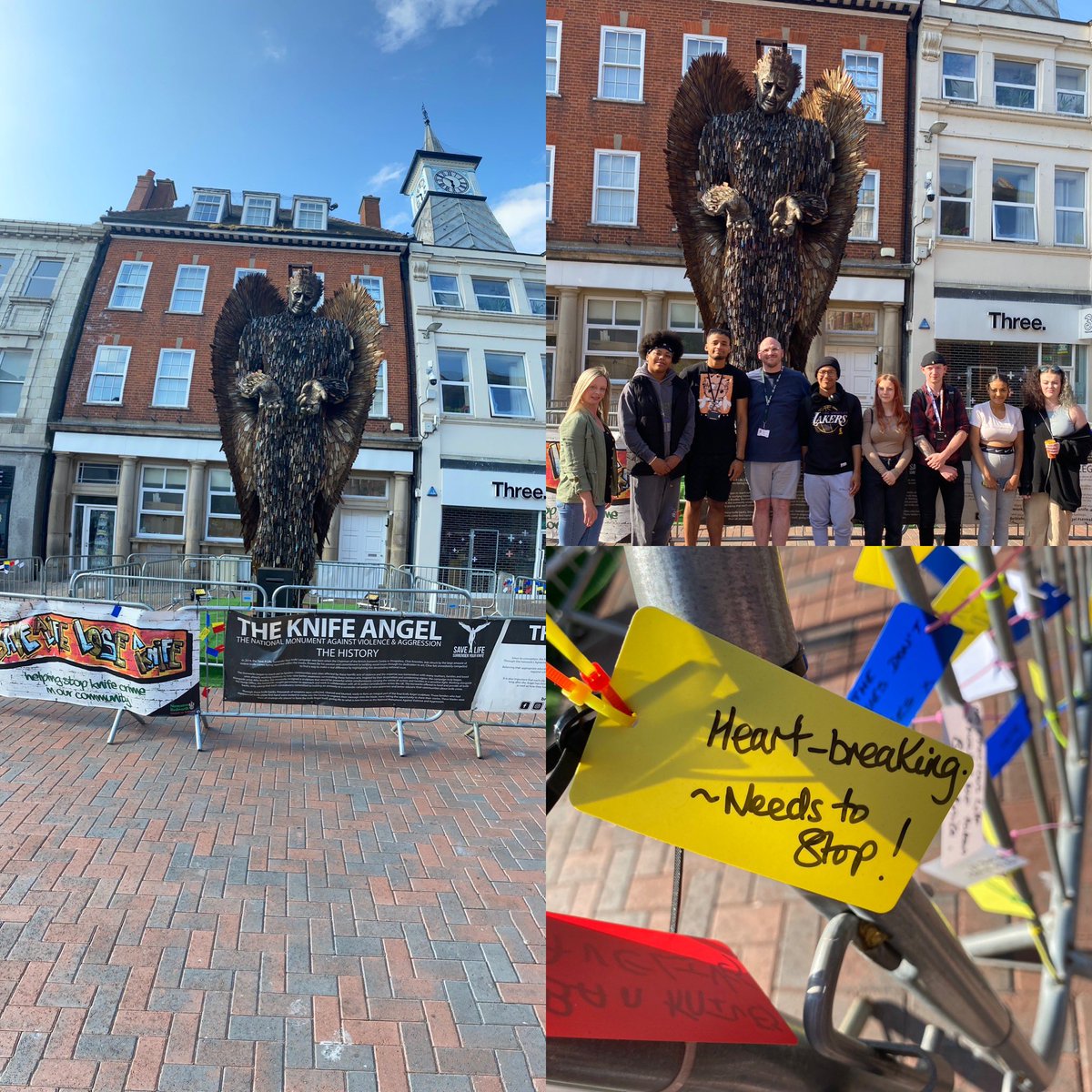 Cohort 5 visited #theknifeangel in Nuneaton! 

Very moving discussions about knife crime!

If one change can be made, let it be this one! 

@WarwickshireHo1 @TheNationalHP @NBBCouncil @MattSmi52866719 @Kelly_NHP 

#knifecrime 
#warwickshireHP 
#PositiveMindset 
#notoknifecrime