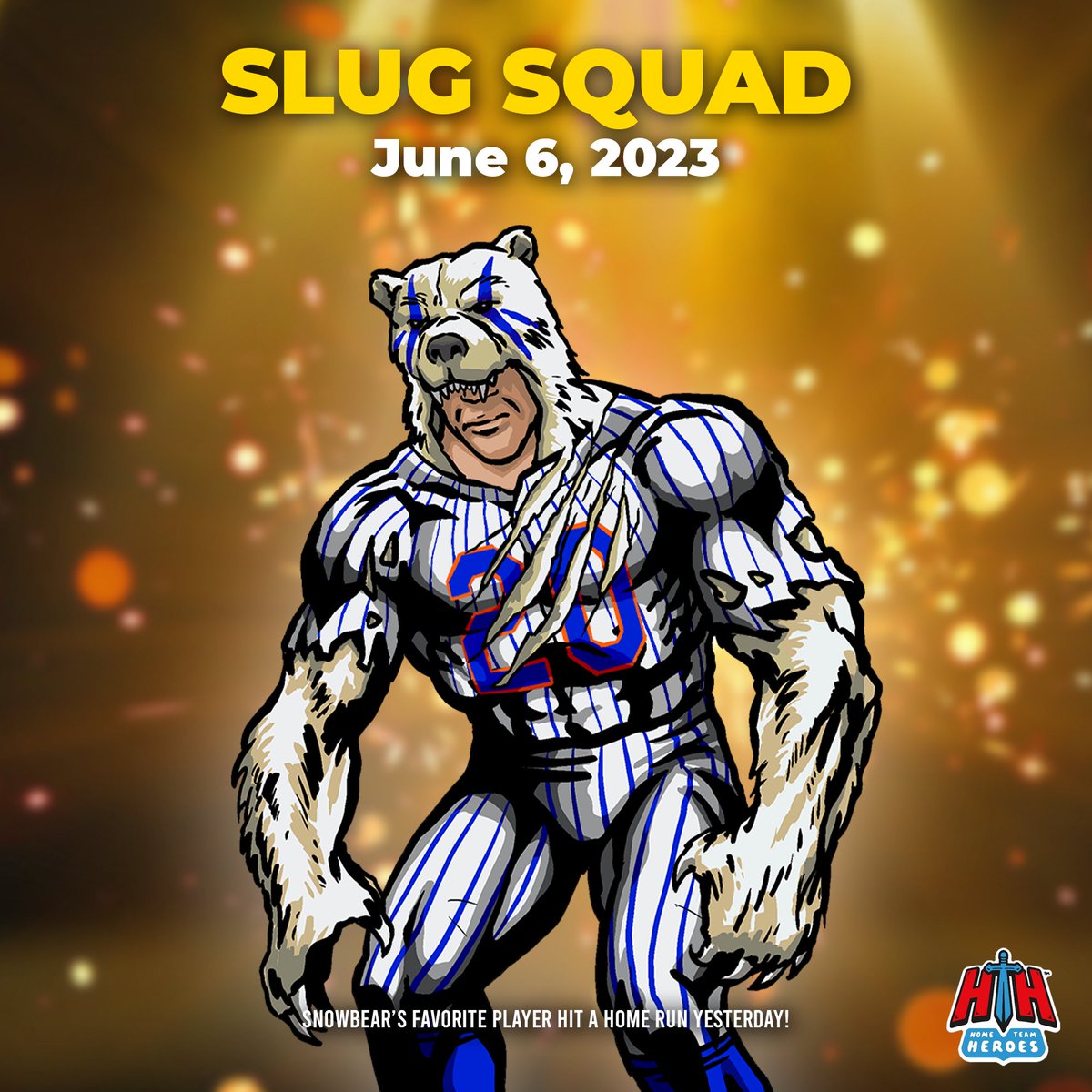 HTHOrigins's tweet photo. Snowbear's favorite player is in the #SlugSquad again after hitting a 2-run bomb yesterday! Snowbear wanted the other team to throw it to him again, but it didn't work out... π https://t.co/cRGsAbMXoO