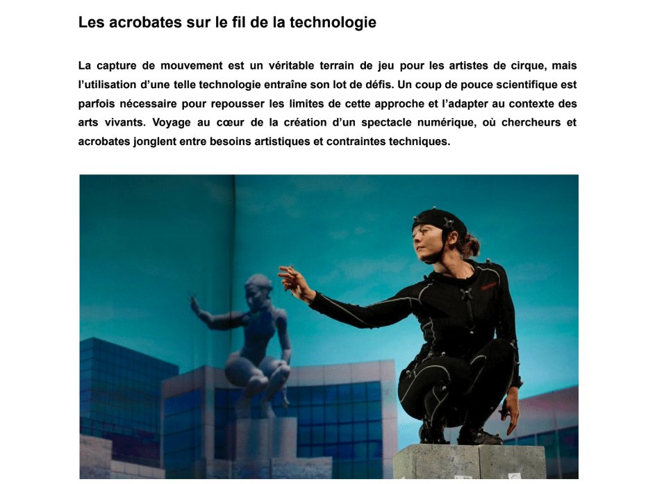 Les7Doigts's tweet photo. Il y a quelque temps, nous avons rencontré une jeune journaliste scientifique au sujet du #Lab7.

Son texte sur l’intégration des nouvelles technologies dans les arts du cirque a remporté le 1er prix de la Bourse Fernand-Seguin !

https://t.co/xaQRtxZo6h https://t.co/QnthqR8se4