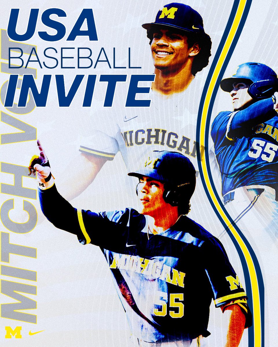 Michigan Baseball (@umichbaseball) on Twitter photo ONE of 56!
Mitch Voit has been invited to <a href="/USABaseballCNT/">USA Baseball CNT</a> Training Camp later this month!
📰: myumi.ch/x7Je8
#GoBlue ONE of 56!
Mitch Voit has been invited to <a href="/USABaseballCNT/">USA Baseball CNT</a> Training Camp later this month!
📰: myumi.ch/x7Je8
#GoBlue
