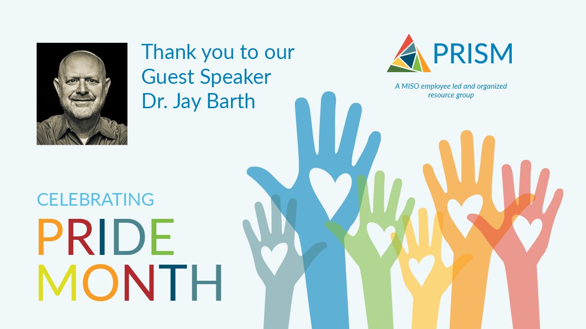 MISO_energy's tweet photo. Thanks to @jbarth4arkansas for providing a history of Pride Month at our Lunch & Learn event today. This helps us reflect on the progress of the LGBTQ+ community. #LifeAtMISO https://t.co/FLWizJueRQ