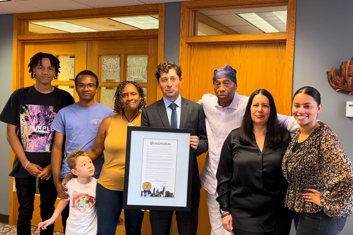 Honoring my cousin Prince Rogers Nelson today, June 7th with my family & Minneapolis Mayor @Jacob_Frey at City Hall. #PRINCEDAY #prince #Salute