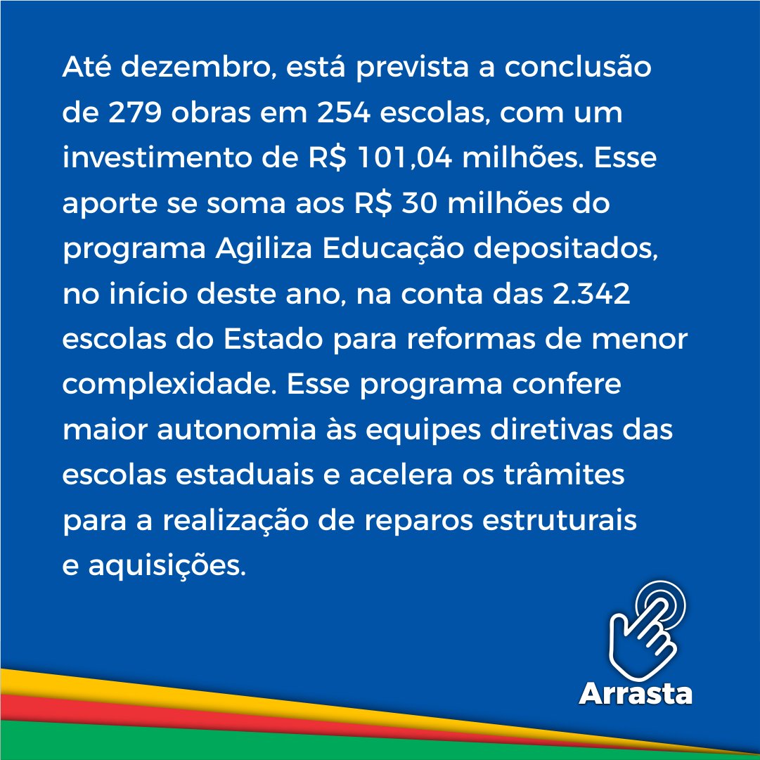 BancadaPSDBrs's tweet image. Investimentos em obras escolares. #BancadaPSDB #PSDB #Escolas #Ensino #Obras #Estudantes #Alunos