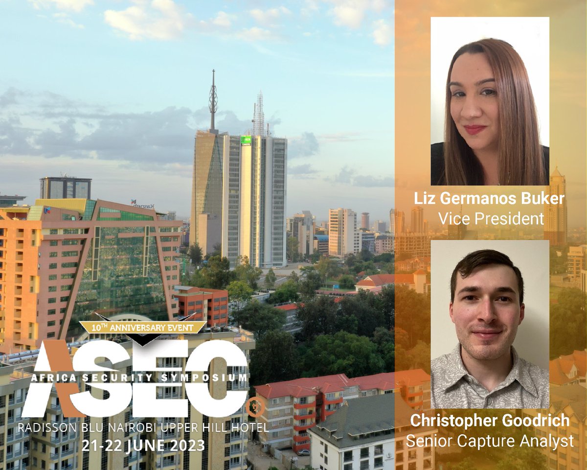 cbridgeinc's tweet image. Cambridge will be at the Africa Security Symposium #ASEC2023 next week. If you’ll be attending, please find some time to say hello to Liz or Chris and learn more about Cambridge’s experience supporting #security #surveillance #intelligence for African Partner Nations.