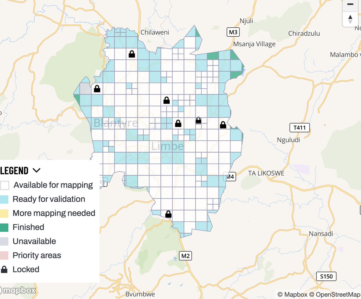 KalondePatrick's tweet image. Today in the afternoon, I was with a couple of colleagues from @MLW_Programme and we spent an hour contributing towards mapping of roads in Blantyre City on @openstreetmap. Every day, we are making some progress...

#HarmingOgstone #PhD #OpenMapping  #GIS #Malawi #Fulbright