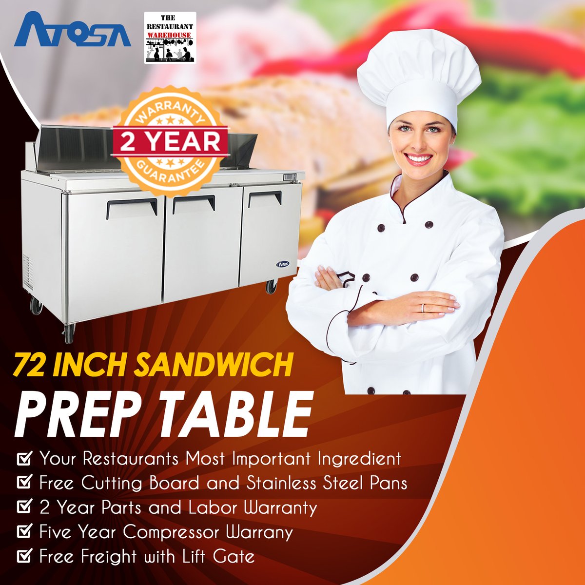 🥪👨‍🍳 If you're serious about making the perfect sandwich, you need the perfect prep table. Our sandwich prep table is the missing ingredient you need to take your sandwich game to the next level. Try it out today! 🙌 #sandwichprep #kitchenessentials 🍴 

therestaurantwarehouse.com/collections/sa…