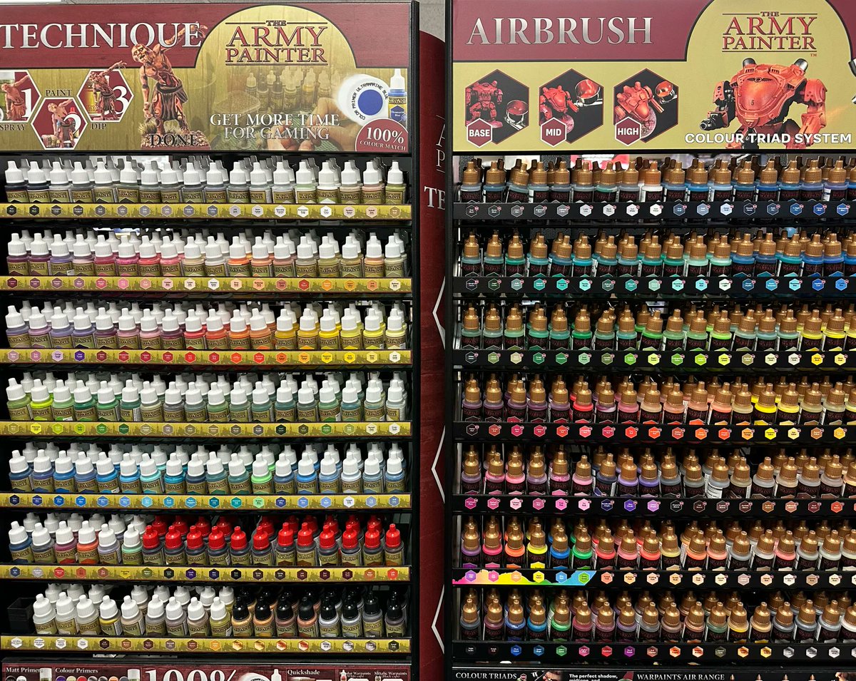 We carry army paint and miniatures paint! Stock up on miniatures supplies today at Comic Quest!

We are now located at 8401 N Kentucky Ave Suite C in Evansville

#Miniatures #ArmyPainter #Warhammer40k