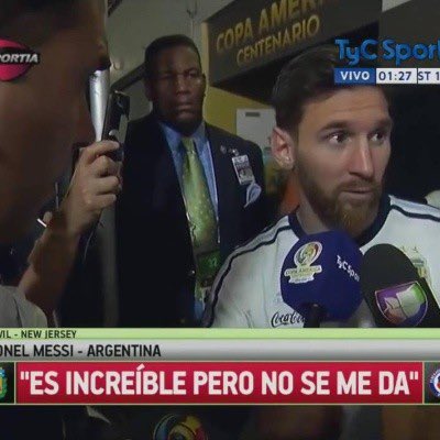 Messi después de perder la final de Concachampions vs el Puebla.