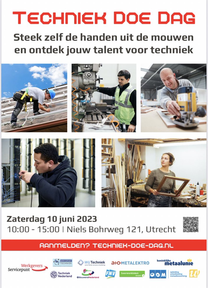 Zin in om je te oriënteren in de techniek?
Kom dan zaterdag 10 juni en ga zelf aan de slag met vele leuke doe-activiteiten