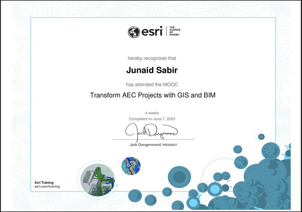 First of all, I would like to thank the entire team of @EsriTraining for putting up the course and providing all the needed resources to learn. 
Secondly, i want to thank the instructors of this MOOC. 
@GISEd @Esri @ArcGISPro @ArcGISHub @ArcGISOnline