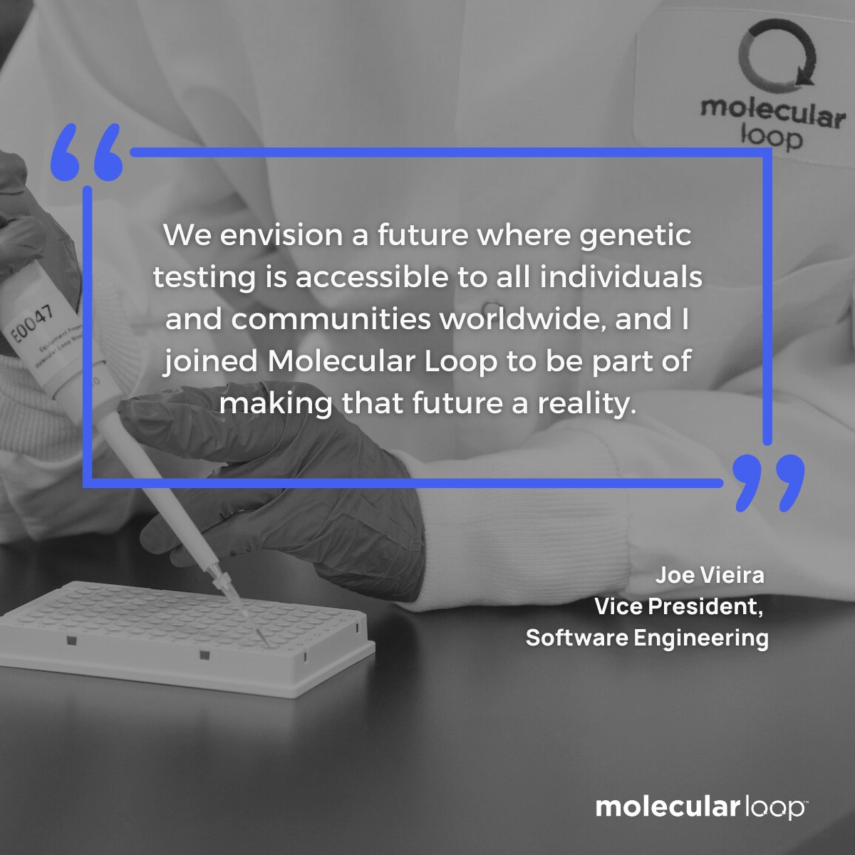 MolecularLoop's tweet photo. As part of @NHGRI's career spotlight, we interviewed our VP of Software Engineering, Joe Vieira, to delve into his journey and the pivotal role of software engineering in genomics research.

🎙️ Read the Q&amp;A below! 

#MedGeneEd23 #careers #genomics https://t.co/2MjphtGnpF