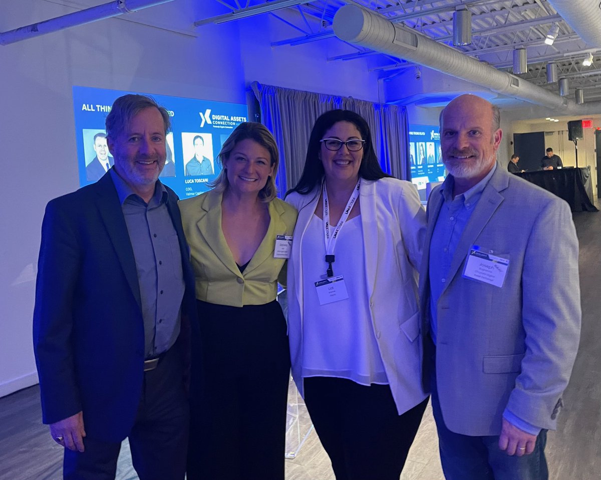 @ChrysalisDAE Team members <a href="/DougMcCalmont/">Doug McCalmont</a> and <a href="/JMB3/">Oxonia</a> are having a fantastic time today at the #DigitalAsset Connection 2023 in Stamford CT. Thanks <a href="/LiatShetret/">Liat Shetret</a> for reconnecting with the Team in person, and thank you <a href="/gabriellakusz/">Gabriella</a> for putting on this @globaldca1-sponsored event.