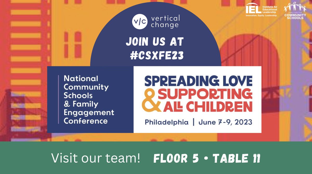 Are you at the #CSxFE23 show? Visit Table 11 &amp; learn how <a href="/VerticalChange/">VerticalChange</a> helps #CommunitySchools measure impact and improve outcomes.