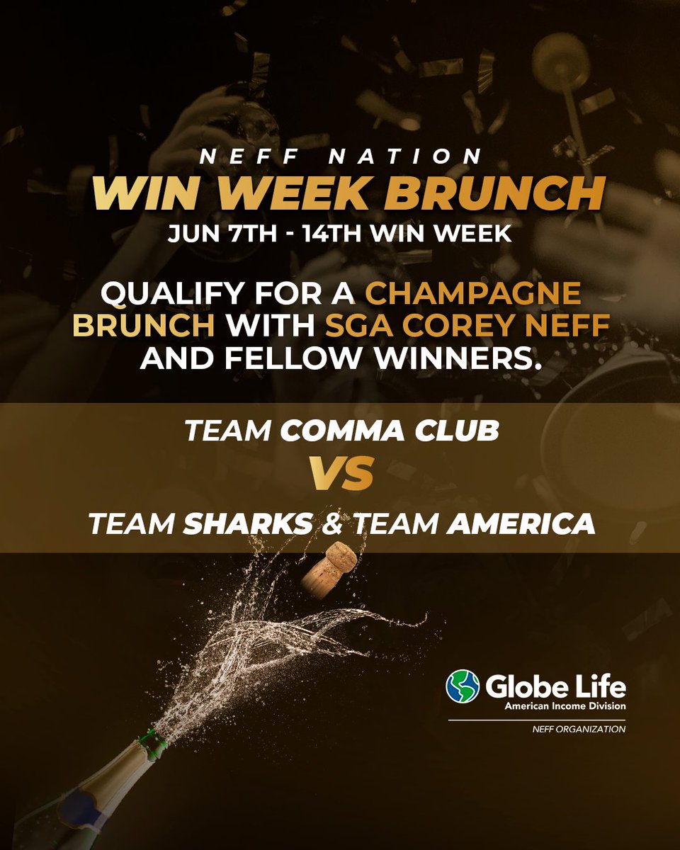 NeffCullenOrg's tweet image. 🌟 Announcing the Win Week! 🎉🏆
Attention, Neff Organization! Get ready for an exciting opportunity to win big and connect with our incredible SGA, Corey Neff. 🙌✨
NeffOrganization #WinWeek #BrunchWithCoreyNeff #OpportunityKnocks #AchievementUnlocked