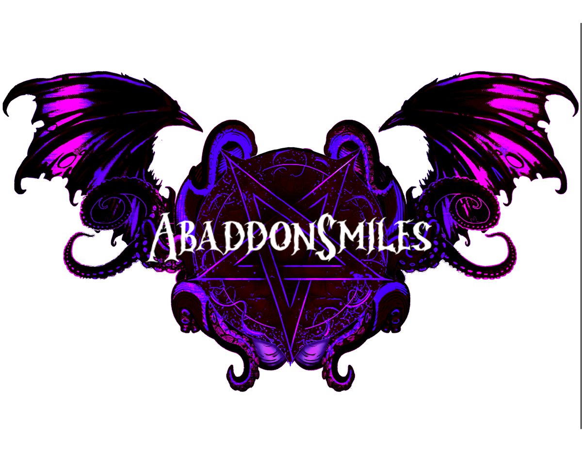 abaddonsmiles's tweet photo. This is my new Logo. I'm working really hard everyday to try and rebrand. I'm designing and making everything myself. I'll hopefully get it all done soon. let me know what you think. #envtuber #vtuber #vtubers #envtubers #otakulive #otakulivevr #abaddonsmiles #twitch #twitchgamer https://t.co/XexoUjuTx8