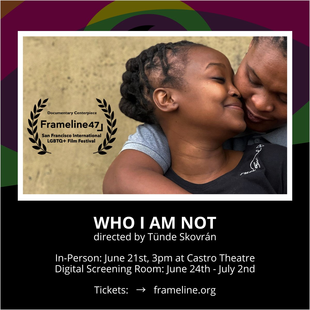 13thGenFilm's tweet photo. Directed by Tünde Skovrán, WHO I AM NOT has been selected as Documentary Centerpiece at this year's @framelinefest! See it in-person at @Castro_Theatre on Wed, June 21 at 3pm - filmmakers in attendance! 

Tix: 👉 https://t.co/03Li9gM88g

#FL47 #LGBTQIA #IntersexAwareness ❤️🏳️‍🌈🎬 https://t.co/JcgC5M9Jnz