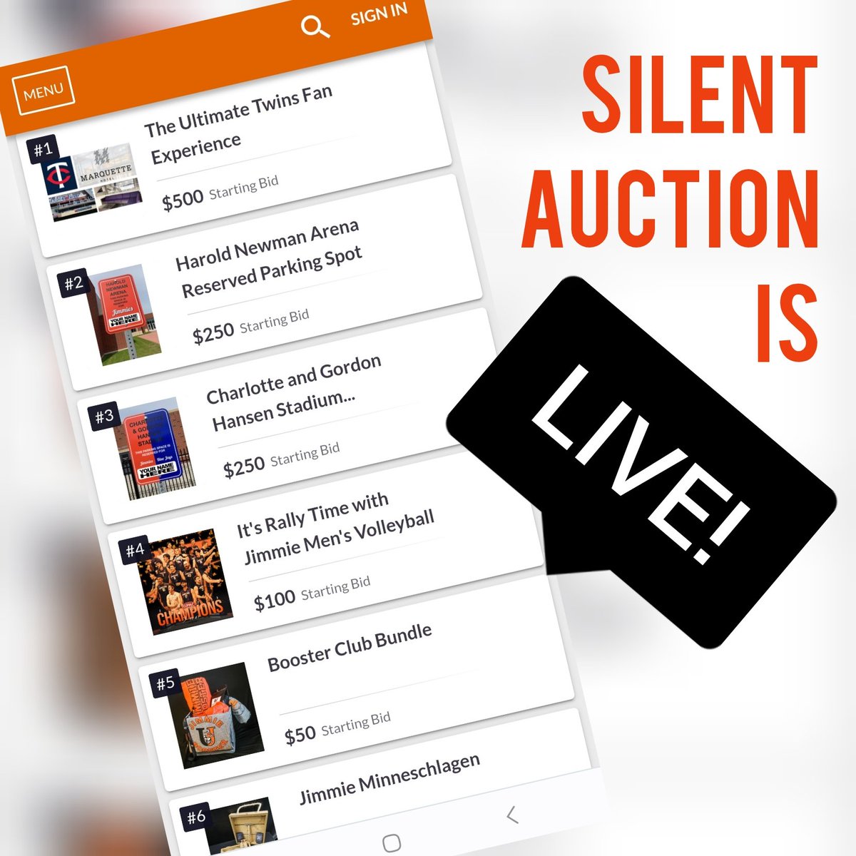 UJBoosterClub's tweet photo. #JimmieScramble2023 online silent auction LIVE!
β‘οΈ Link below
β‘οΈ Proceeds benefit student athletic scholarships
β‘οΈ Bidding ends @ 5pm on 6-17
β‘οΈ Anyone can bid & win
#GoJimmies #JimmiePride #JimmieScramble #UJ #UofJ #Fore #BidHigh #BidOften #LetsGo
https://t.co/DJ4GiZR7om https://t.co/G4d0JEkjbQ