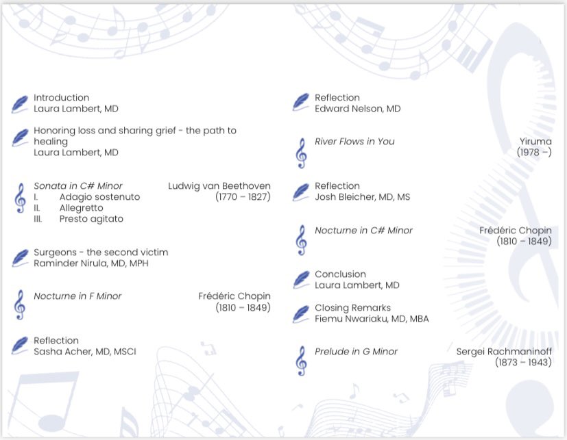 This morning’s program #MusicAsMedicine 

“I suspect that the most basic and powerful way to connect to another person is to listen. Just listen.”