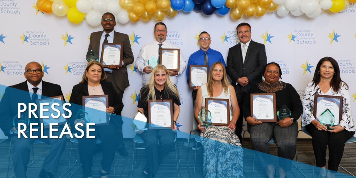 San Bernardino County Superintendent of Schools was proud to honor and recognize nine recipients who were named the 2023 San Bernardino County Classified School Employees of the Year (CSEY). sbcss.k12.ca.us/index.php/en/n… 
#TransformingLives