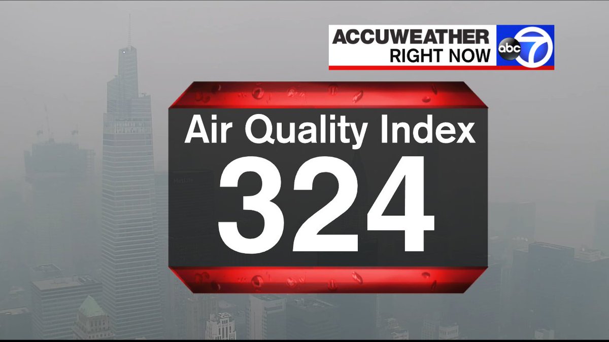 As of 2pm the AQI has spiked into the hazardous zone @abc7ny